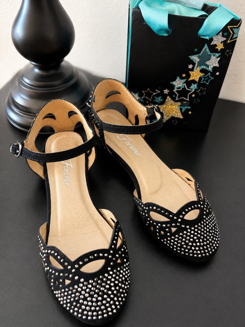 Rhinestone Bling Ballerina Flats